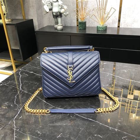 college medium chain bag ysl|saint laurent chevron bag.